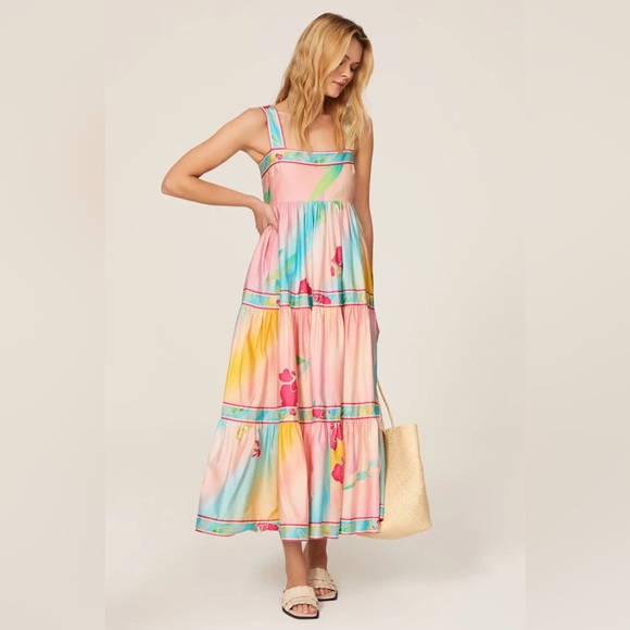 HUNTER BELL Dresses & Skirts - Hunter Bell Pastel Tiered Dress